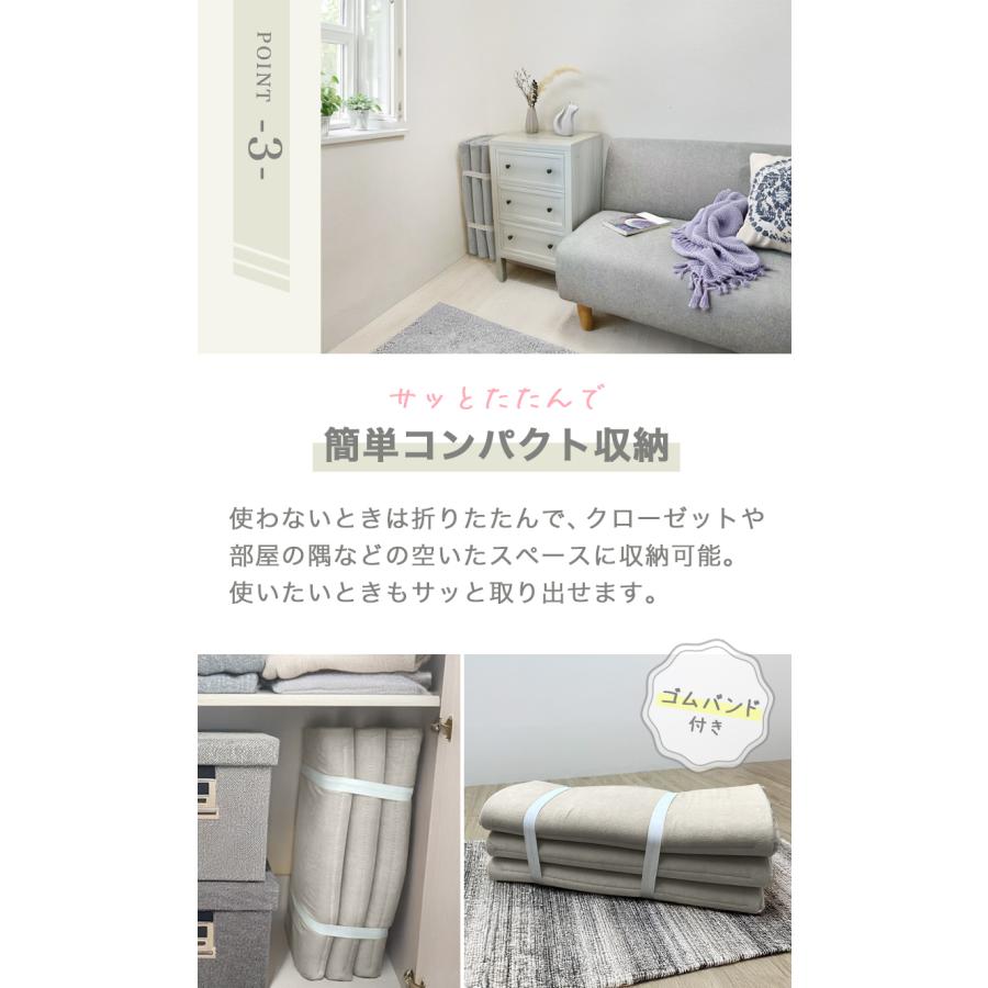 折りたたみ式　お昼寝マット　まくら　セット　マットレス　ごろ寝マット　省スペース収納　三つ折り　フロアクッション　704ZS 折りたたみ式 お昼寝マット まくら セット マットレス ごろ寝マット 省