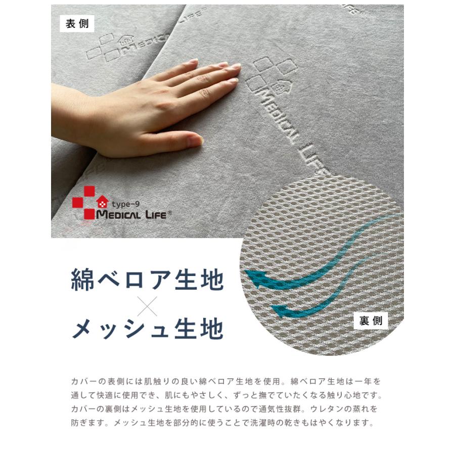 枕 メディカルライフ ピロー type-9 傾斜枕 低反発枕 二つ折り枕