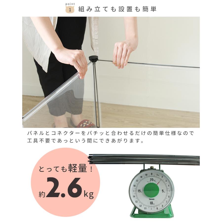 ペットフェンス ケージ ペットサークル Lサイズ 50×70cm 透明 犬 子猫