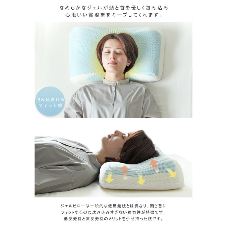 枕 ジェル枕 ジェル ピロー まくら 高反発 安眠 肩こり メディカル