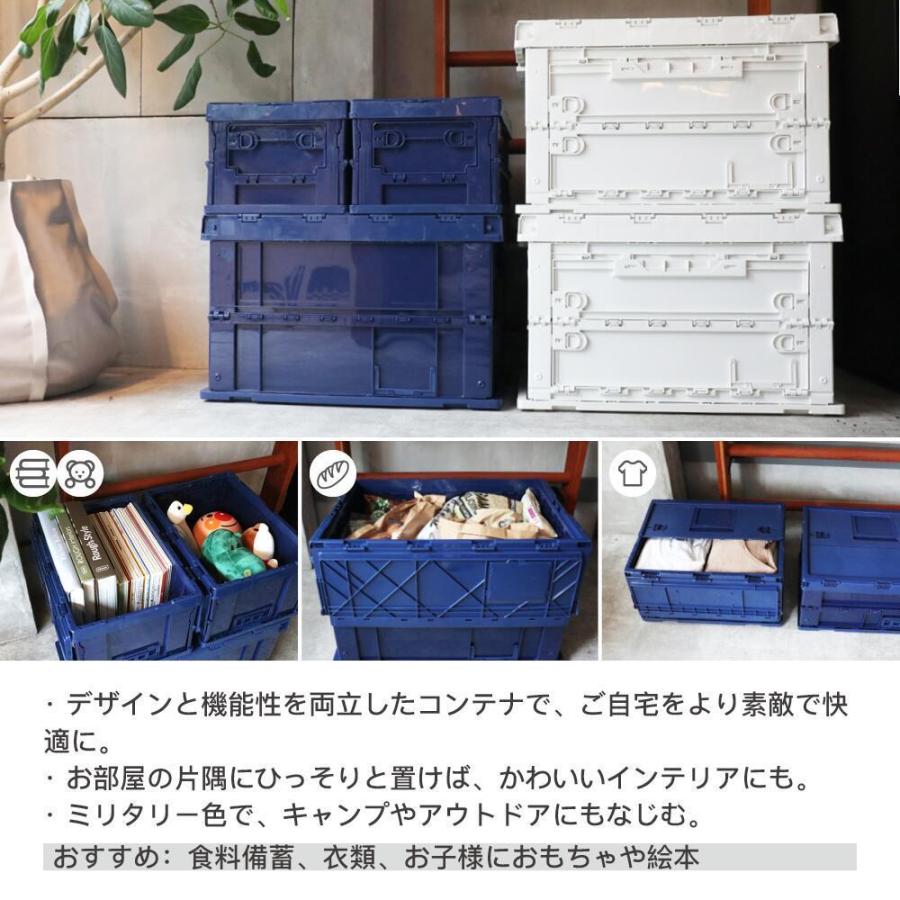 折りたたみコンテナ l 2点 セット 収納ボックス 丈夫 軽量 コンパクト 積み重ね 蓋付き ロック 窓 ラベル 運搬 保管 業務用 おしゃれ 防災 食料 おもちゃ 絵本 Life Tool Shop 通販 Yahoo ショッピング