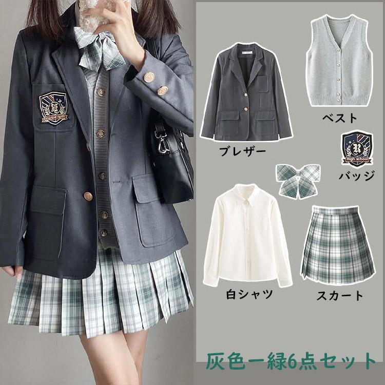 卒業式 スーツ 女の子 卒服 韓国 制服 入学式 スーツ 小学生 160 高校生 学生服 中学生 子供 フォーマルスーツ なんちゃって制服 5点セット 大きいサイズ 白シャ｜lifeutility｜09