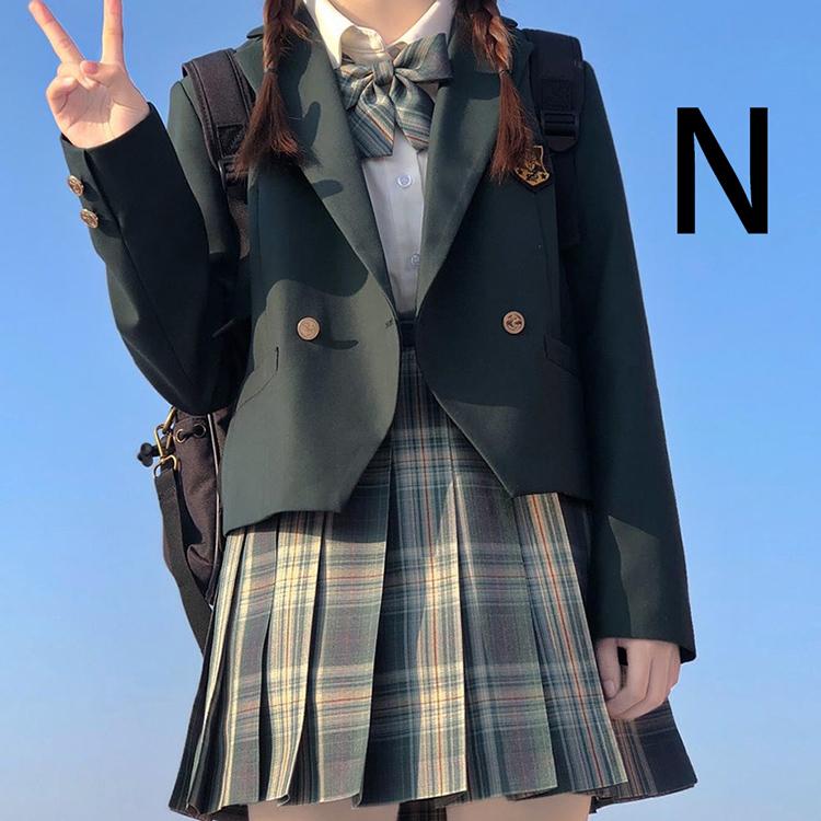 卒業式 スーツ 女の子 5点セット ジャケット + 長袖シャツ ＋ スカート + 蝶結び /ネクタイ+ バッジ   jk制服 入学式スーツ 高校生 小学生 小学校 女子高生 XS S｜lifeutility｜16