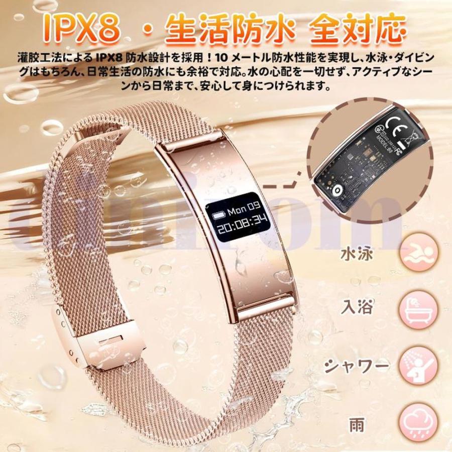 2026最新登場 スマートブレスレット 心拍数 血中酸素 24時間健康管理