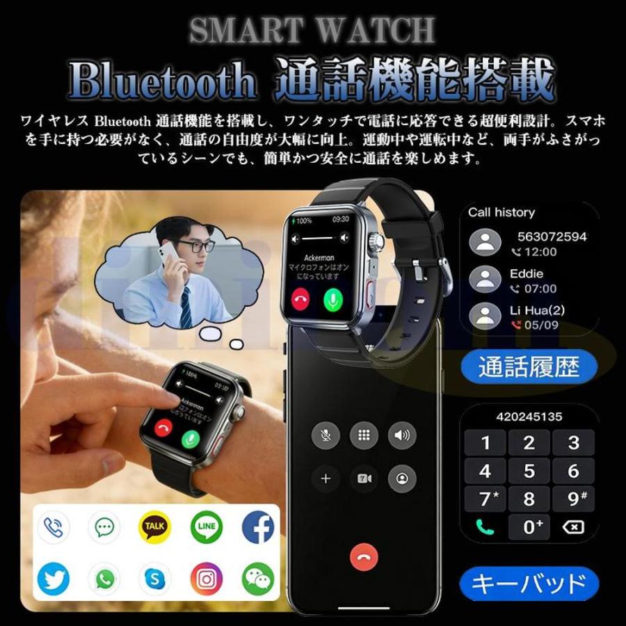 2026最新 スマートウォッチ 体組成けつ糖けつ圧 血液成分分析 通話機能