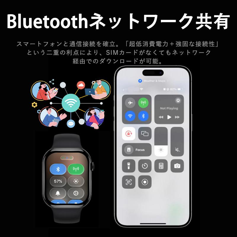 【24 時間心拍計測】1.85 インチ大画面スマートウォッチ！血中酸素・睡眠管理まで一括対応2026年新発売の画像