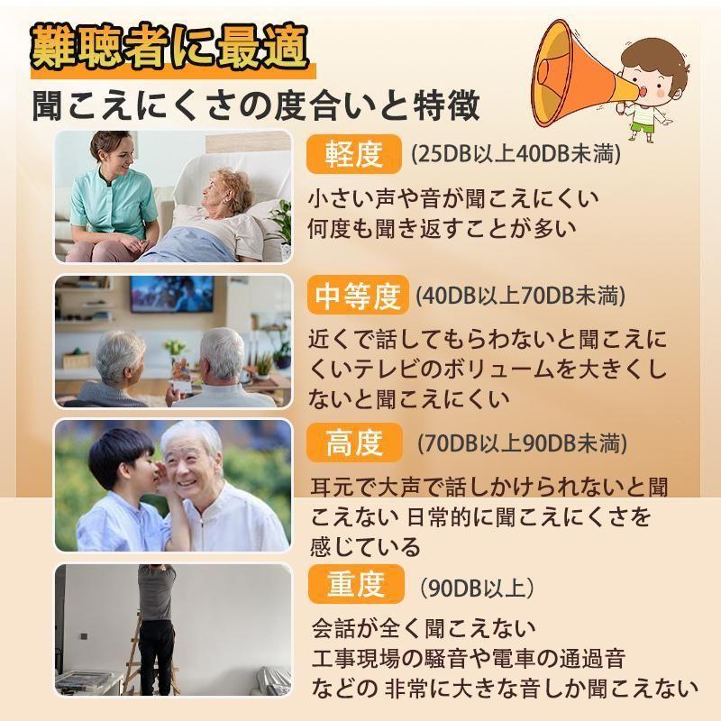 集音器 高齢者 イヤホン型 ワイヤレス 口コミ 使いやすい 小型 デジタル両耳 片耳 ハウリング抑制 騒音抑制 軽量 Bluetooth機能搭載 操作簡単 高齢者用母の日_8