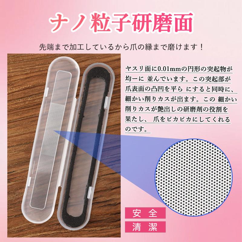 爪やすり 爪磨き ナノガラス ケース付き ネイルケア 爪みがき つめ