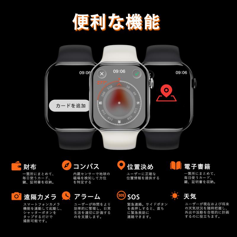 【24 時間心拍計測】2.03インチ大画面スマートウォッチ！血中酸素・睡眠管理 録音まで一括対応2026年新発売 爆買の画像