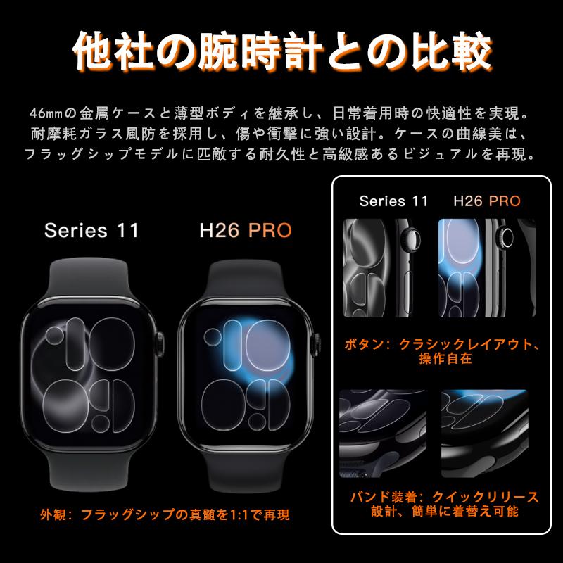 【24 時間心拍計測】2.03インチ大画面スマートウォッチ！血中酸素・睡眠管理 録音まで一括対応2026年新発売 爆買の画像