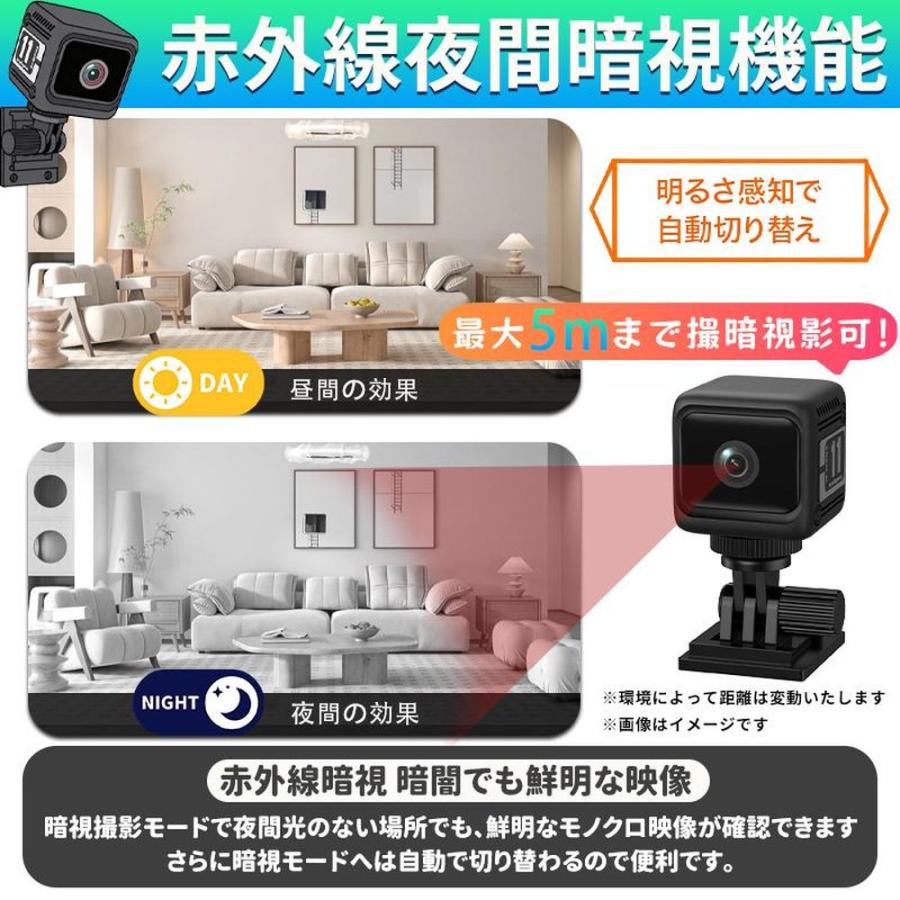 超小型 防犯カメラ ミニカメラ WiFi 室内 1080P スマホで見れる 長時間