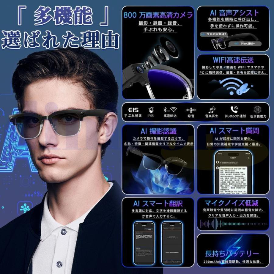 2026最新 新しいスマート製品 スマートグラス マイク内蔵 AIメガネ