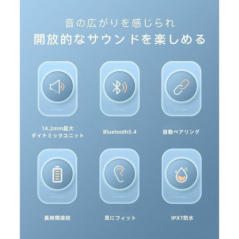 ワイヤレスイヤホン Bluetooth5.4 3.6g超軽量 ブルートゥース イヤホン