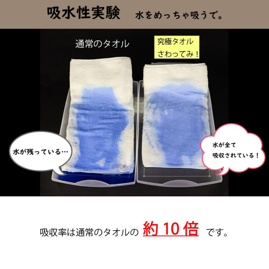 ハーフバスタオル 超吸水 10枚セット 綿100% 約34x120㎝ グレー 究極タオル ハーフバスタオル 34×120cm 吸水性 毛羽落ちが少ない