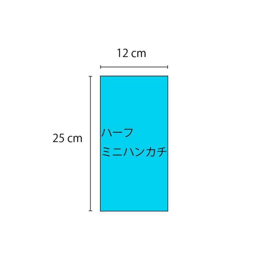 ハーフミニハンカチ　25×12cm　8枚セット　アニマル柄　かわいい　赤ちゃん　キッズ　子供　保育園 |  | 03