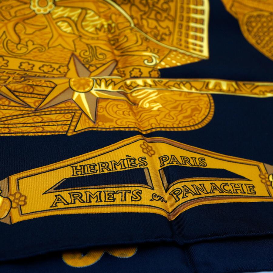 HERMES エルメス カレ90 ARMETS en PANACHE 羽飾りの兜 スカーフ 