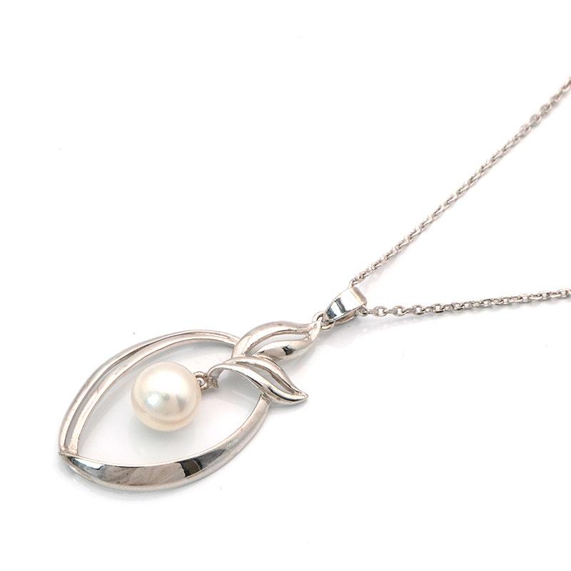 MIKIMOTO ミキモト パール ネックレス 6.6mm珠 K14 ホワイトゴールド  