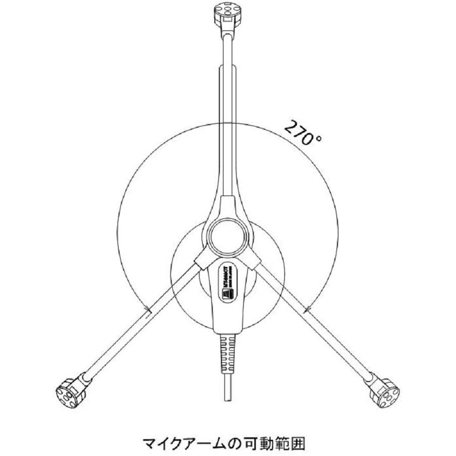 アシダ音響 日本製ヘッドセット MT-669CT 4極 :20200815013835-00111 