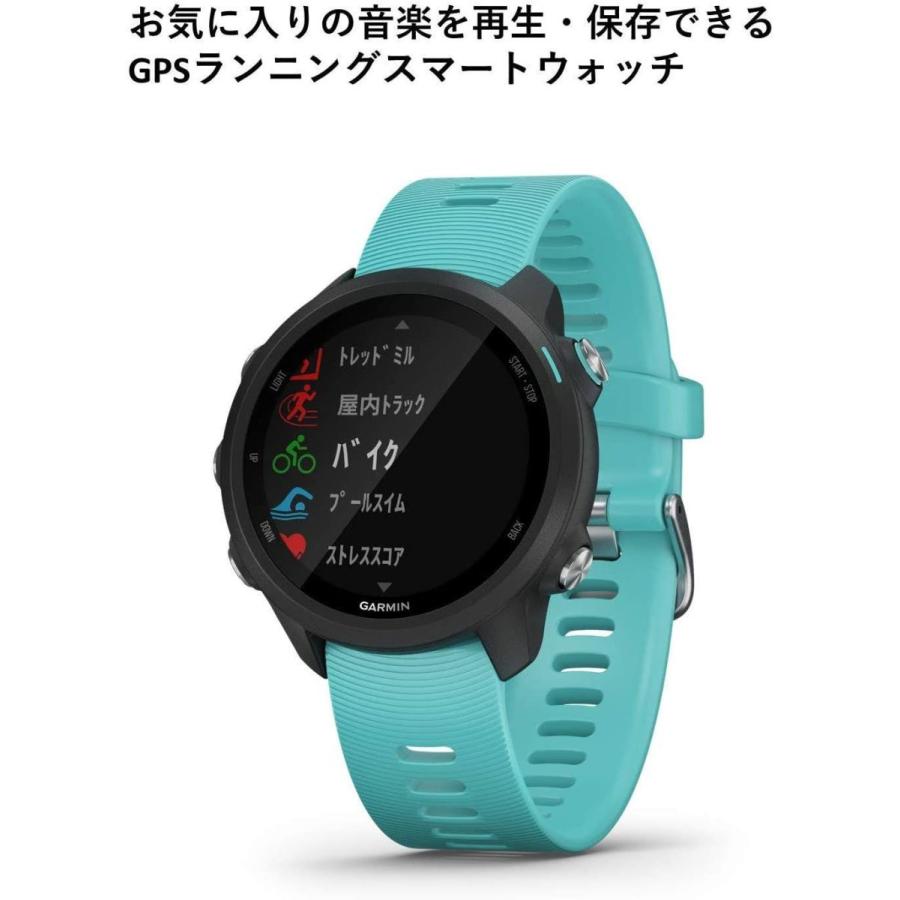 GARMIN(ガーミン) ForeAthlete 245 Music Black Aqua 010-02120-72 ガーミン ForeAthlete Music Black Aqua