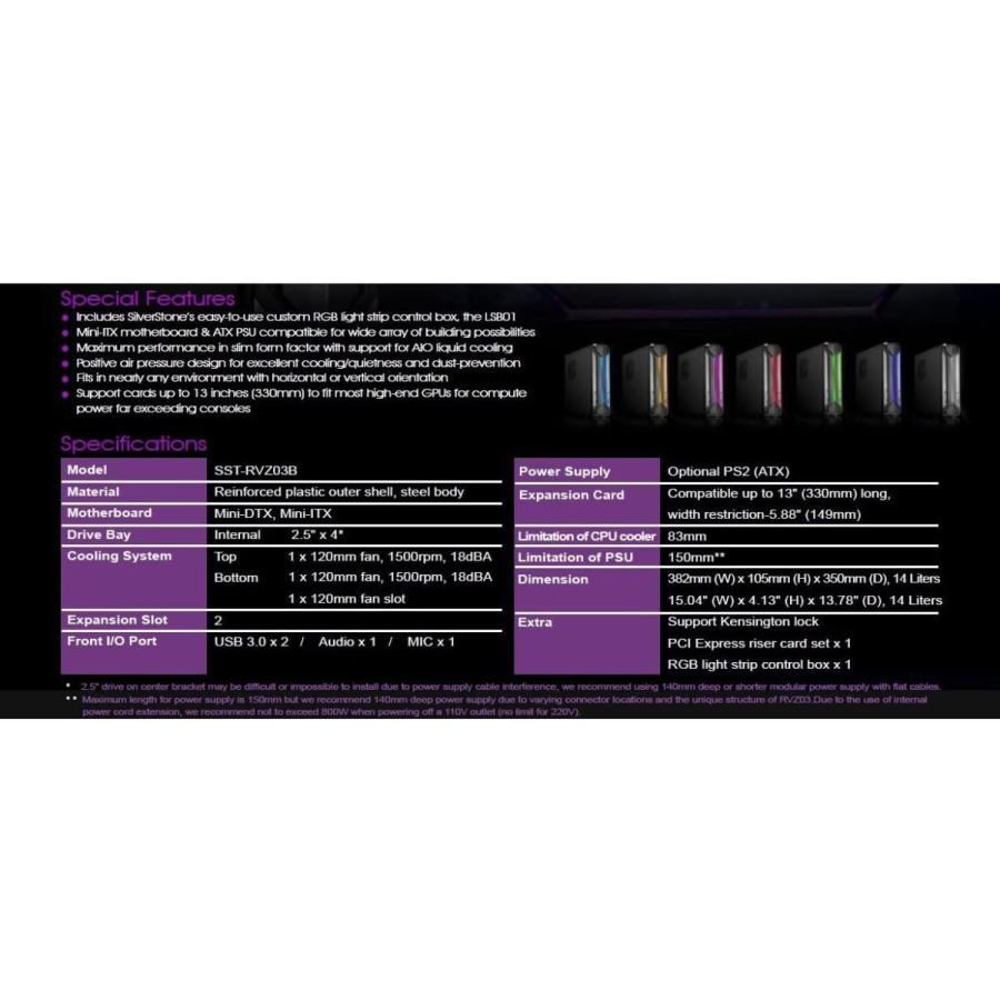 SilverStone RAVEN Zシリーズ Mini-ITXケース SST-RVZ03B Mini RAVEN Zシリーズ ITXケース SST RVZ03B