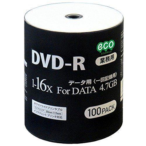 【2021春夏新色】 データ用DVD-R 磁気研究所 4.7GB DR47JNP100_B 6個セット 100枚バルクパッケージ ワイドプリンタブル対応 16倍速 DVDメディア