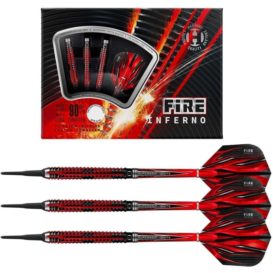 ダーツ バレル Harrows ハローズ ファイア インフェルノ 20g (FIRE INFERNO 20g Tungsten90%) | 20g バレル Harrows ハローズ ファイア インフェルノ FIRE INFERNO Tungsten90%