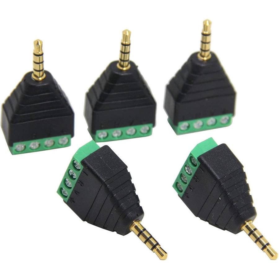 4極3 5mmミニプラグ オス Wuernine 5個セット 修理自作用 変換端子台 イヤホン ヘッドセットケーブル Vrゴーグル Rasp Lifull 通販 Yahoo ショッピング