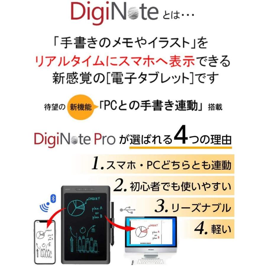 高品質 Diginote Pro 正規品 手書きパッド 電子ノート 電子メモ 10インチ 液晶ペンタブレット イラスト ペンタブ 液タブ ブギーボード 筆圧8192 電子パッド 電子タブレット スマホ連動 スマートタブレット Diginote P タブレットpc