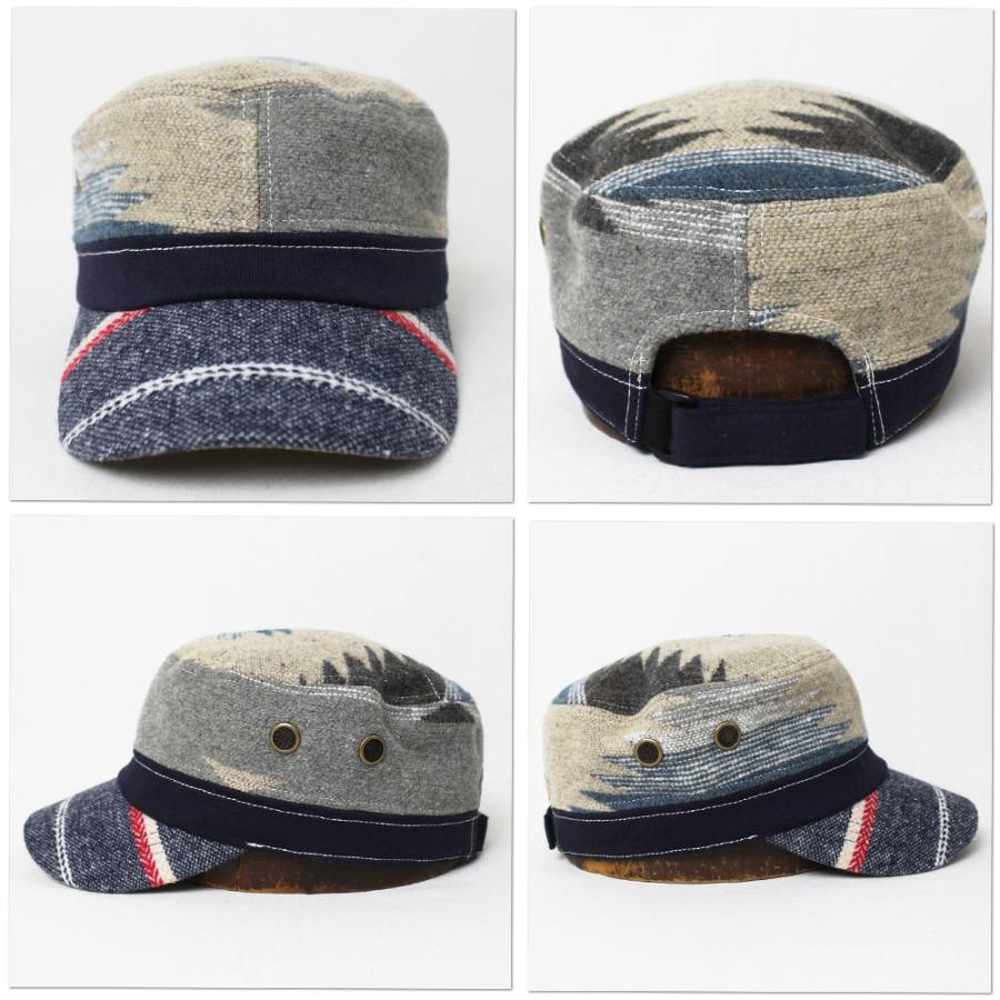 帽子 キャップ メンズ レディース オルテガ柄 ウールレイルワークキャップ フリーサイズ |  | 06