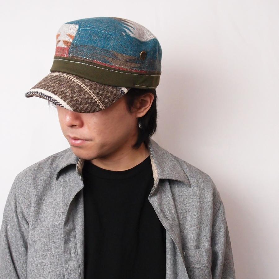 帽子 キャップ メンズ レディース オルテガ柄 ウールレイルワークキャップ フリーサイズ |  | 10