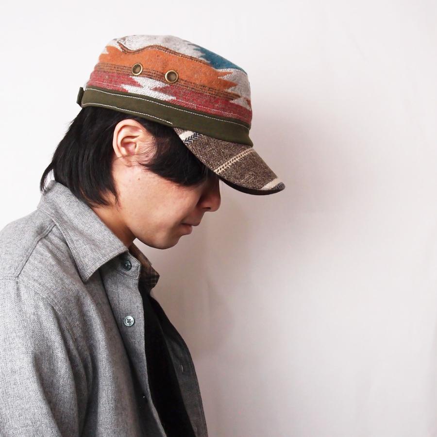 帽子 キャップ メンズ レディース オルテガ柄 ウールレイルワークキャップ フリーサイズ |  | 11
