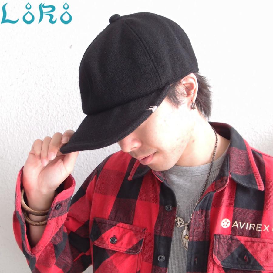帽子 キャップ メンズ レディース LoRo ローロ ウールソフトキャップ フリーサイズ ブラック｜lifuse｜02