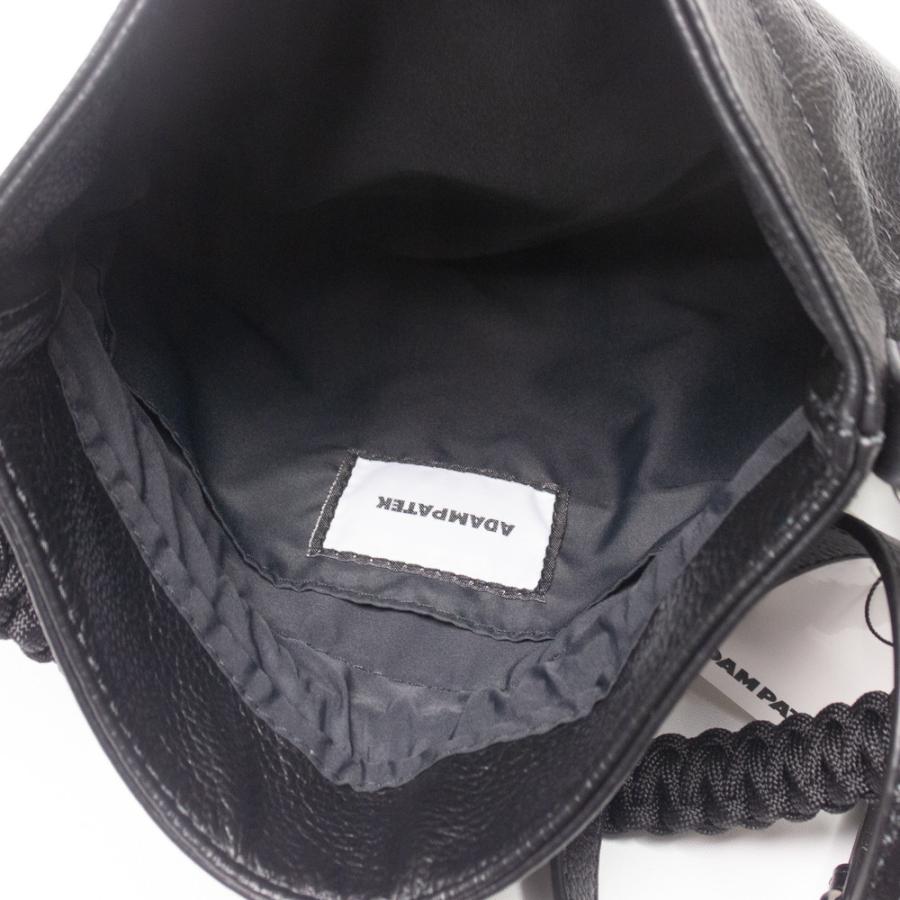 新品 ADAM PATEK アダムパテック シュリンクレザー 2WAY巾着バッグ ADAM PATEK バッグ ハンドバッグ アダムパテック シュリンク