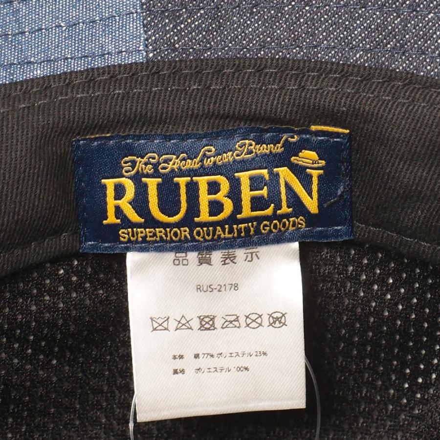 帽子 ハット メンズ レディース RUBEN ルーベン パッチワークデニム バケットハット RUS2178 | Ruben | 13