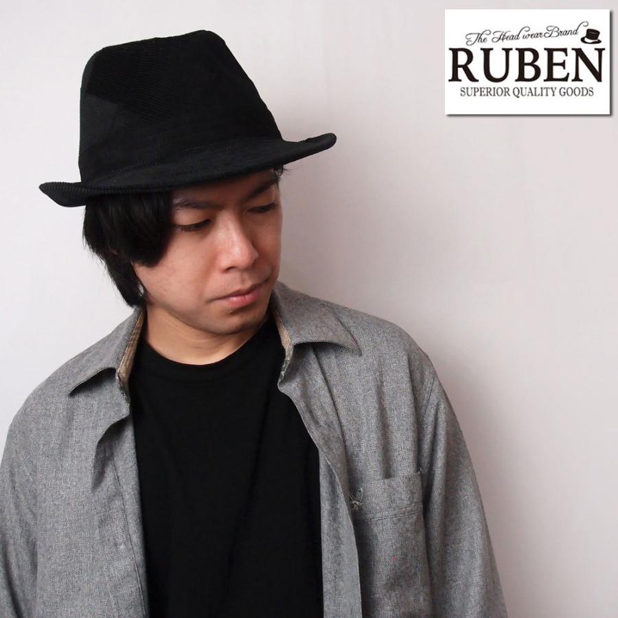 帽子 ハット メンズ レディース RUBEN ルーベン パッチワーク コーデュロイ 中折ハット RUS1338 | Ruben | 01