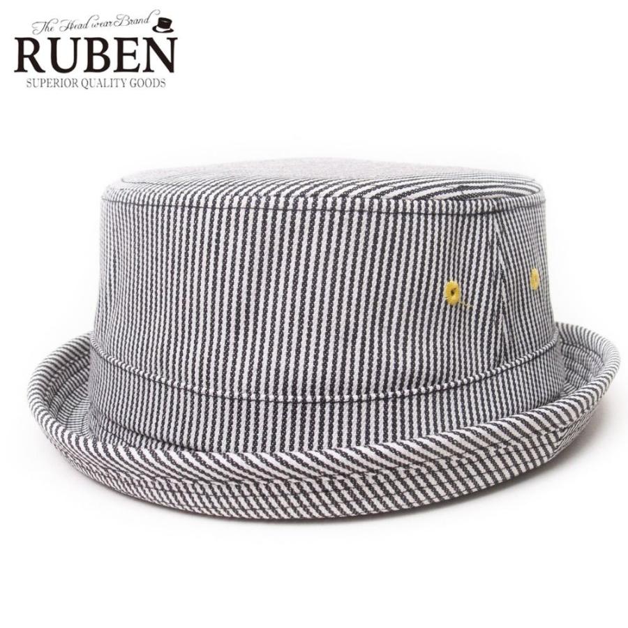帽子 ハット メンズ レディース RUBEN ルーベン ヒッコリーデニム ポークパイハット RUS2014 | Ruben