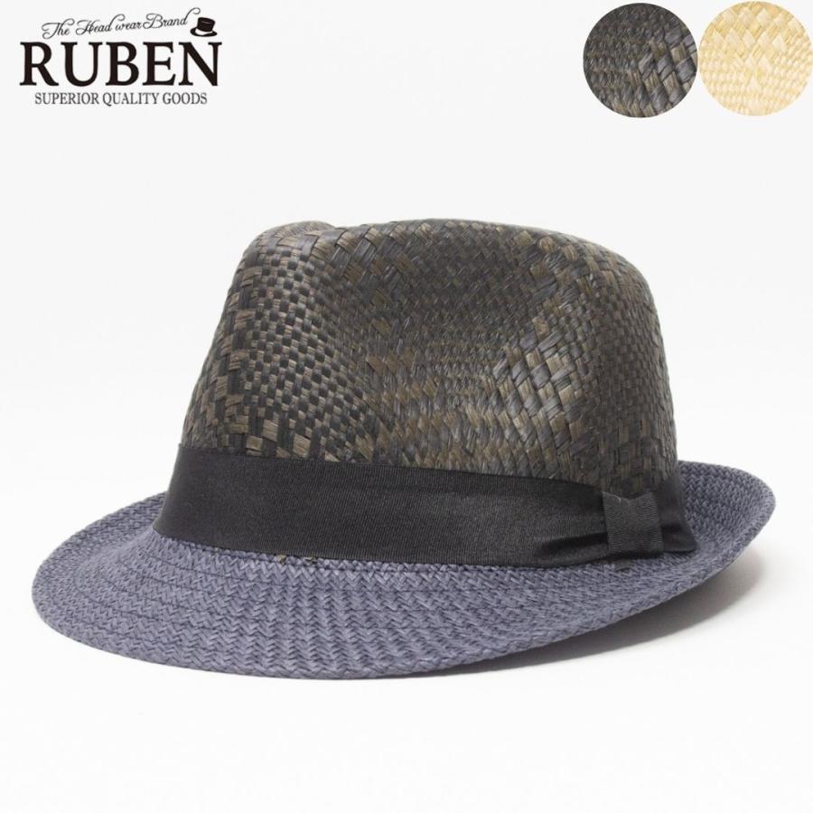 帽子 ハット メンズ レディース RUBEN ルーベン 2トーン ペーパー中折れハット RUS1357 | Ruben