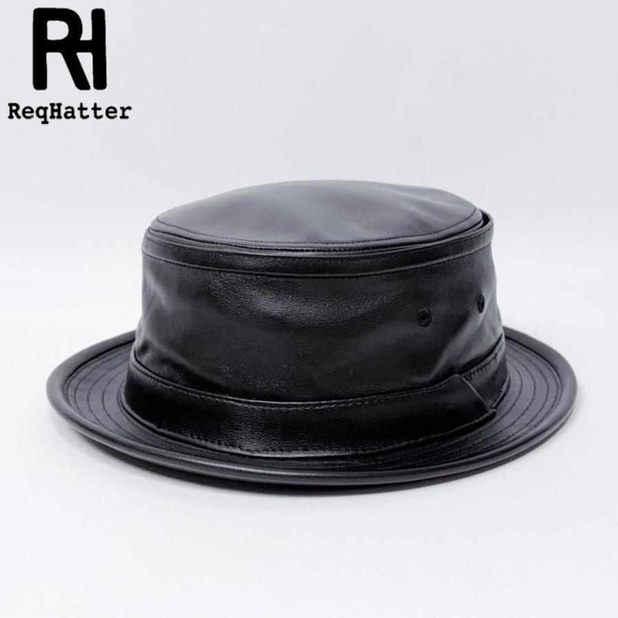帽子 ハット メンズ レディース ReqHatter レックハッター ラムレザー ポークパイハット RH326 | ReqHatter