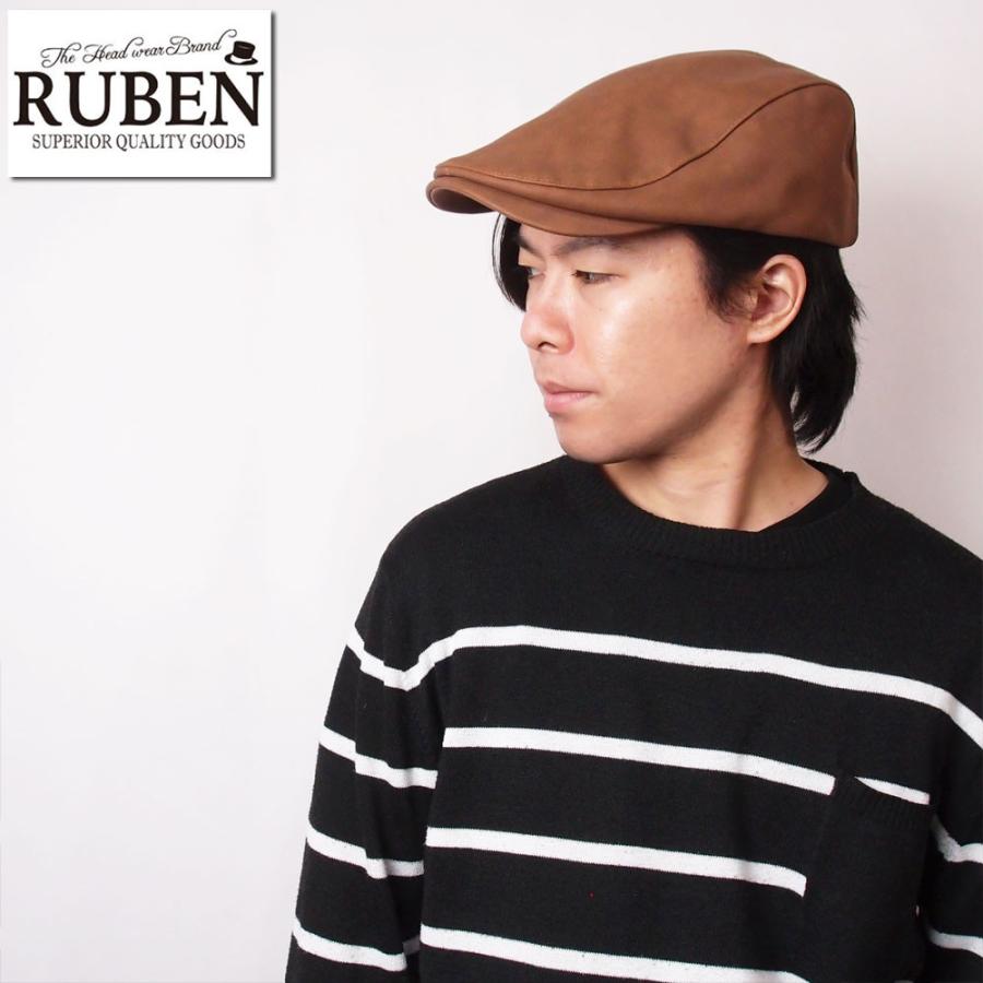 帽子 ハンチング メンズ レディース RUBEN ルーベン フェイクレザー ハンチング RUS4161 | Ruben | 01