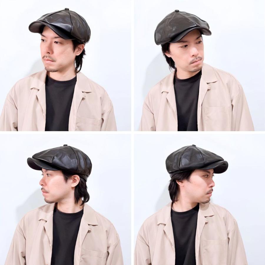 帽子 キャスケット メンズ レディース ReqHatter レックハッター ラムレザー キャスケット RH510 | ReqHatter | 03