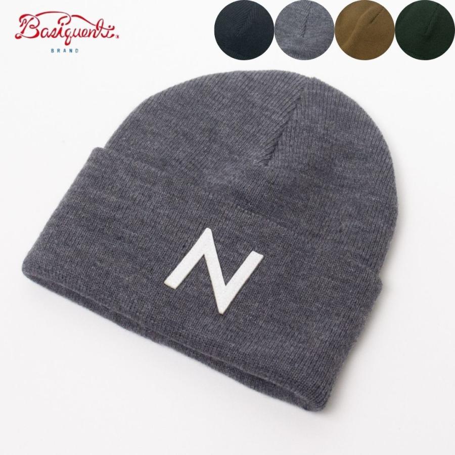 帽子 ニット帽 メンズ レディース Basiquenti ロゴワッペンニット帽 ワッチ BCD-Y42010 | Basiquenti