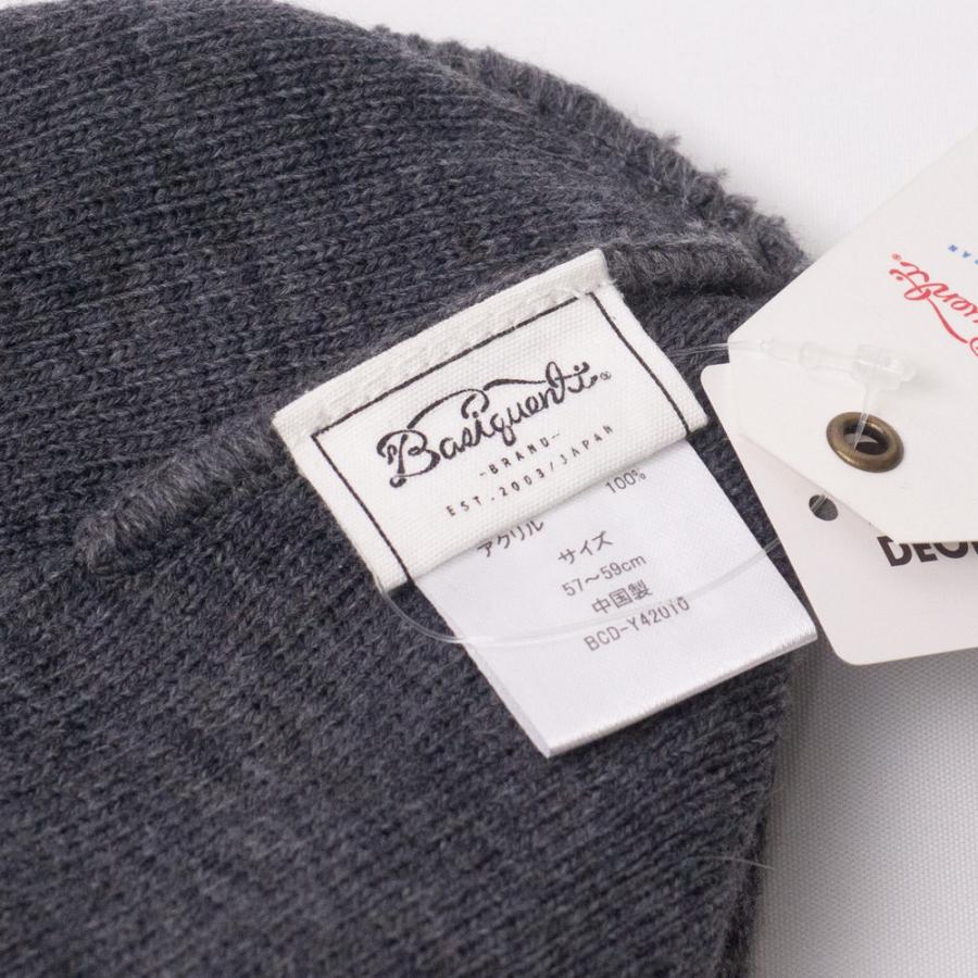 帽子 ニット帽 メンズ レディース Basiquenti ロゴワッペンニット帽 ワッチ BCD-Y42010 | Basiquenti | 11