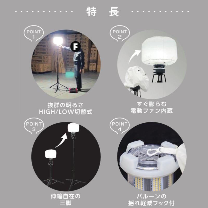 日動工業 ○[即納在庫有り] FBA-120L-50K NICHIDO LEDバルーンライト
