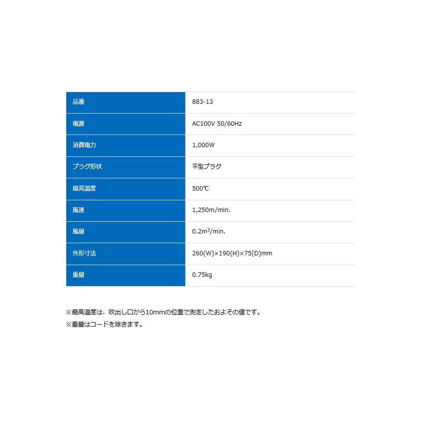 HAKKO（ハッコー） ○[即納在庫有り] 883-13 白光 ヒーティングガン