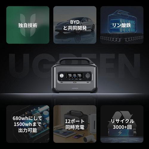 ○[即納在庫有り] 15052 UGREEN ポータブル電源 PowerRoam600 (GS600