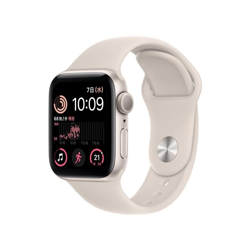 Apple Watch SE（第2世代GPSモデル）40mmスターライト Apple Watch SE（GPS + Cellularモデル）- 40mmスターライト