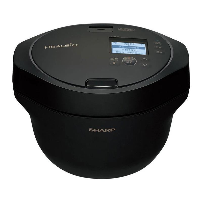 SHARP HEALSIO 電気圧力鍋 黒色 SHARP（シャープ） 「訳あり品-外装箱傷あり」新品 電気圧力鍋