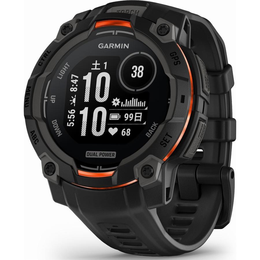 GARMIN INSTINCT DUAL POWER ブラック GARMIN（ガーミン） GARMIN Instinct 3 Dual Power 45mm 010-02934-30
