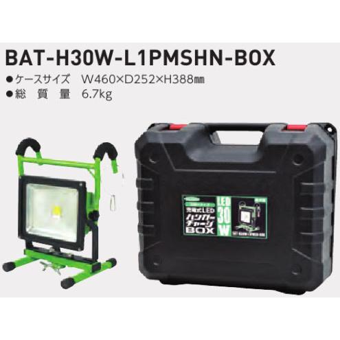 日動工業 LEDハンガーチャージライト 30W 4.5時間タイプ　収納BOX付   BAT-H30W-L1PMSHN-BOX