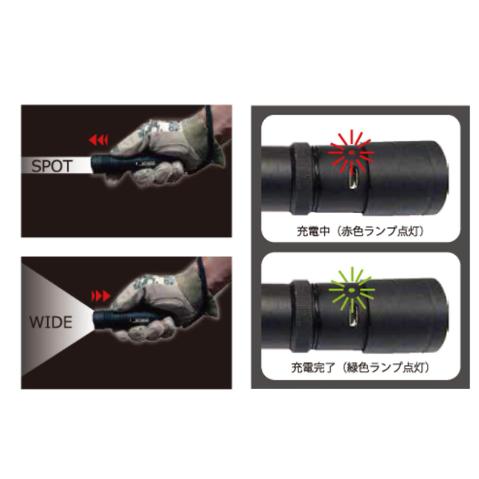 当店在庫あり】GLANZ グランツ RFT17R 充電式ハンディライト 最大